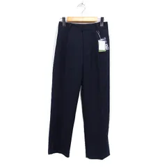 フリークスストア FREAKS STORE タグ付き スラックス センタープレス パンツ タック 無地 S ネイビー 紺 /FT48