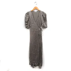 フレイアイディー FRAY I.D カシュクール ワンピース バルーンスリーブ ロング丈 無地 光沢 1 カーキ /FT15