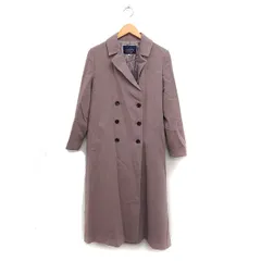 ジャスグリッティー JUSGLITTY ロング チェスターコート アウター ダブルボタン 無地 2 モカ /FT21