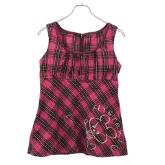 HYSTERIC GLAMOUR ヒステリックグラマー チェック ノースリーブトップス 24AH-0130 ピンク F