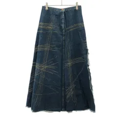 HYSTERIC GLAMOUR ヒステリックグラマー ステッチデザインロングデニムスカート 2AK-9200 インディゴ F
