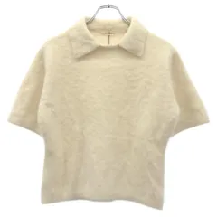 DES PRES デ プレ 23AW フォックスカシミアポロカラー プルオーバー 22-02-34-02102 ホワイト Fのサムネイル