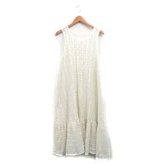 ドット&ストライプス チャイルドウーマン Dot&Stripes CHILD WOMAN 総レース ワンピース ノースリーブ ロング コットン F アイボリー 白 /KT18