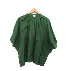 アーバンリサーチ ドアーズ URBAN RESEARCH DOORS ブラウス シャツ 七分袖 コットン シンプル M グリーン 緑 /KT32