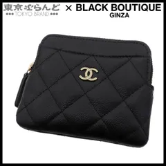 シャネル CHANEL ジップコインパース AP2061 ブラック ゴールド金具 キャビアスキン マトラッセ コインケース レディース 015000295