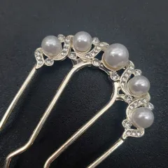 かんざし パール ビジュー 5連 ゴールド 和装 髪飾り 結婚式 卒業式 入学式