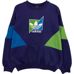 古着 80~90年代 アディダス adidas トレフォイルロゴ ロゴスウェットシャツ トレーナー メンズM相当 ヴィンテージ/eaa615485