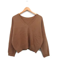 ロペ ROPE ニット セーター 長袖 Vネック シンプル ブラウン 茶 /KT31