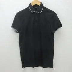K■カルバンクライン/CALVIN KLEIN 鹿の子地 半袖ポロシャツ【L】黒/MENS■34【中古】