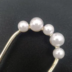 かんざし シンプル 5連 アーチ 小さ目 パール ゴールド 和装 髪飾り 結婚式