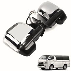ハイエース200系 ドアミラー LEDウィンカー付 メッキミラー 自動格納付
