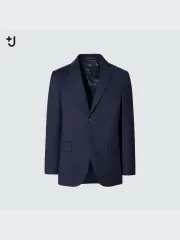 XXL/85 UNIQLO +J ウール ジャケット & パンツ セットアップ (ネイビー/ウール100)