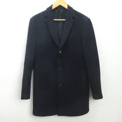 t■セオリー/THEORY ウール チェスターコート■紺【 38 】細身MENS/38【中古】