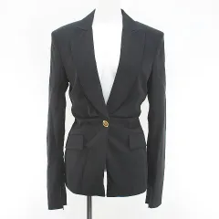 ヴェルサーチ ヴェルサーチェ VERSACE 1006326 1A04037 ジャケット 40 黒系 ブラック イタリア製 ストレッチ メデューサボタン 無地 のサムネイル