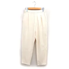 グリーンレーベルリラクシング ユナイテッドアローズ green label relaxing テーパード イージーパンツ タック ドローストリング 無地 38 ベージュ /NT16