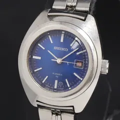 手巻き セイコー 21石 2118-0410 青文字盤 デイト レディース腕時計 2000000 NSK KRK