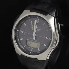 カシオ ウェーブセプター WVA-430J タフソーラー パープル文字盤 アナデジ メンズ腕時計 KRH 2000000 NSK