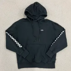 L VANS ヴァンズ チェッカーボード 長袖 フード Tシャツ 0128M