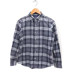 ジムフレックス Gymphlex チェック柄 ボタンダウン シャツ 長袖 コットン 綿 14 グレー 灰 /FT22