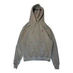 ami alexandre mattiussi(アミアレクサンドルマテュッシ) 24SS SMALL RED AMI DE COEUR HOODIE ハート ロゴ 刺繍 プルオーバー パーカー BFUSW200.730 L ライトグレー AMI PARISのサムネイル