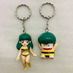 【２点セット】 うる星やつら ラムちゃん テンちゃん フィギュアキーホルダー 1996 当時物 レトロキーホルダー