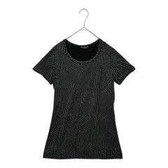 COMME des GARCONS JUNYA WATANABE(コムデギャルソンジュンヤワタナベ)  Short sleeve dot top 半袖 ドット カットソー ブラック×ホワイト 品質表示タグ切取のサムネイル