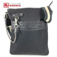 BALLY バリー ショルダーバッグ ロゴ レザー/キャンバス ブラック