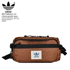 adidas (アディダス) RECTANGLE 2.0 CROSSBODY BAG (レクタングル 2.0 クロスボディバッグ) ショルダーバッグ ワンマイル バッグ ミニマル カジュアル ストリート モード Y2K テックウェア (ブラウン) IU9308