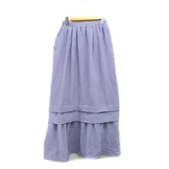 アズノウアズ ピンキー AS KNOW AS PINKY タグ付き フレア スカート ロング シンプル ラベンダー /KT20
