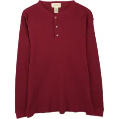 古着 90年代 エディーバウアー Eddie Bauer ヘンリーネック サーマルロンT ワッフル メンズL相当 ヴィンテージ/eaa616203