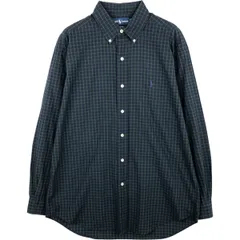 古着 ラルフローレン Ralph Lauren BLAKE ブラックウォッチチェック 長袖 ボタンダウンチェックシャツ メンズM相当/eaa614969