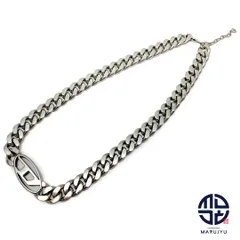 DIESEL ディーゼル ステンレススチール オーバルD チェーンネックレス チョーカー ジュエリー アクセサリー ブランド メンズ