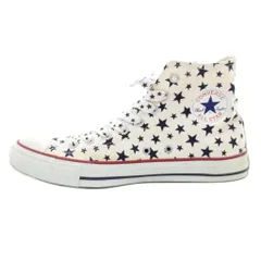 コンバース CONVERSE オールスター ALL STAR ST-PT HI ハイカットスニーカー シューズ キャンバス スタープリント 星柄 1CK461 29cm ベージュ 紺 ネイビー /GV