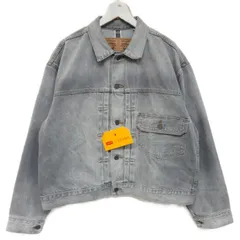 Levi's×BEAMS リーバイス ビームス 国内正規 25SS SUPER WIDE TRUCKER JACKET TYPE1 スーパーワイドトラッカージャケット デニムジャケット 002H7-0001 WASHED BLACK ブラック 黒 M