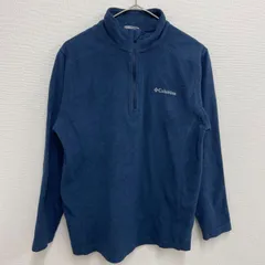 Columbia ハーフジップフリース 刺繍ロゴ ネイビー【メンズS】