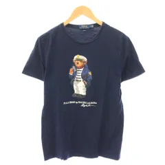 ポロ ラルフローレン POLO RALPH LAUREN Tシャツ 半袖 クルーネック ポロベア ロゴ プリント M 紺 ネイビー /BB