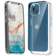 耐衝撃 軽薄型 ソフト 黄ばみ防止 米軍MIL規格取得〕iPhone5.4インチ 傷防止 軽量 頑丈 保護 衝撃吸収 スマホケース 落下防止 光沢感 美しい クリア クリア ンプロテクター 〔SGS認証 スマホ保護カバー シェル iPhone13mini クバ