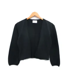 ハロッズ Harrods カーディガン 七分袖 トッパー コットン シンプル ネイビー 紺 /KT32