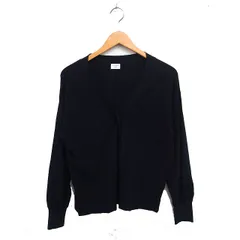アーバンリサーチ ドアーズ URBAN RESEARCH DOORS Vネック カーディガン 無地 コットン 綿 ニット M ブラック 黒 /FT12