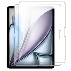 【2枚セット】対応 iPad Air 13インチ M3 2025/M2 2024 ガラスフィルム 液晶保護 保護フィルム全面保護 2.5D 日本旭硝子素材耐衝撃 飛散防止 貼り付け簡単 自動吸着 硬度9 H 気泡ゼロ 指紋防止 ラウンドエッジ加工 超 ...