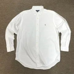 (L) POLO ポロ ラルフローレン 白 シャツ ヤマーフィット