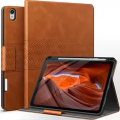 auaua iPad Air 11 インチ M3/M2 (2025/2024) ケース iPad Air 第5/4世代 10.9インチ 2022/2020 ペンシル ホルダー収納 オートスリープ機能 ひび割れない PUレザー製スマート (ブラウン)