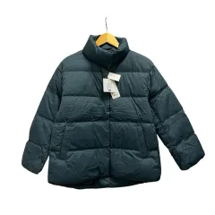 ユニクロ UNIQLO ダウンジャケット 長袖 ハイネック 無地 221-421618 M 緑 グリーン