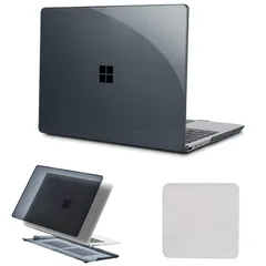 Seaqinhey Microsoft Surface Laptop 5 4 3 (13.5インチ) ケース 保護ケース PC 薄型 軽量 耐衝撃性 傷防止 排熱口設計 (モデル番号：1951 1868) (クリスタルブラック)