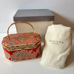 【美品】皇室御用達京都 okajima okaju 岡重 ジュエリーボックス ハンドバッグ　　■