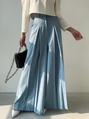 送料無料 タックパンツ ワイド レディース パンツ タック スラックス ワイドパンツ ロング 体型カバー ボトムス スラックスパンツ フレアパンツ ストレート ズボン ハイウエスト オフィスカジュアル