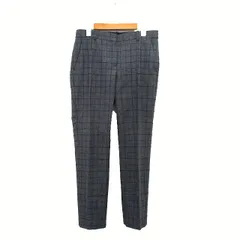 セオリー Theory スラックス パンツ センタープレス ウール チェック 4 グレー 灰 /KT24