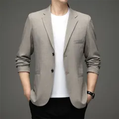 送料無料 テーラードジャケット メンズ カジュアルジャケット ビジネススーツ アウター コート ブレザー 秋ジャケット 無地 紳士服 結婚式