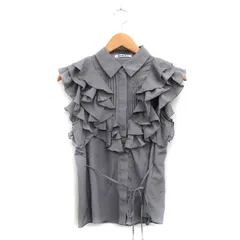 スナイデル SNIDEL シャツ ブラウス ノースリーブ フリル ワンサイズ グレー 灰 /KT35