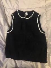 H&M 黒 ニット ベスト
